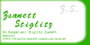 zsanett stiglitz business card